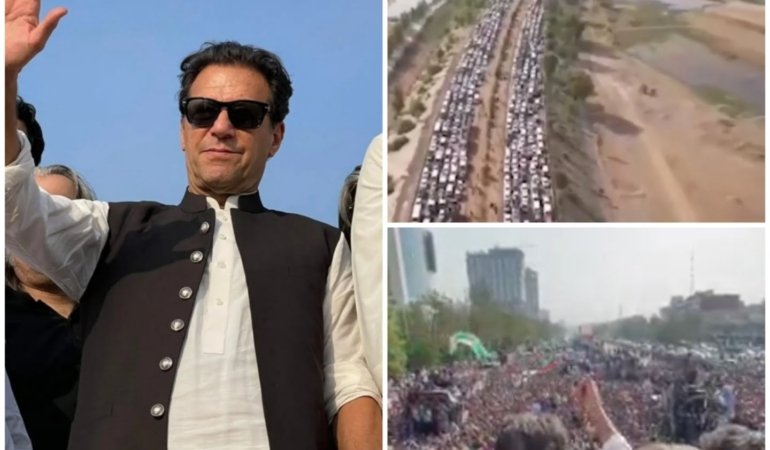 İmran Han İslamabad’a Yürüyor! Özgürlük Yürüyüşü’ne Müdahale Başladı…