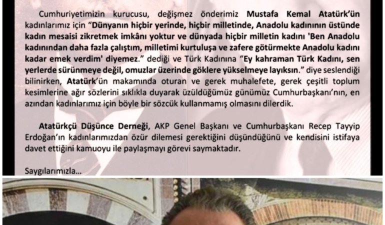 ADD’den Tayyip Erdoğan’ın Yaptığı Konuşmaya Sert Yanıt