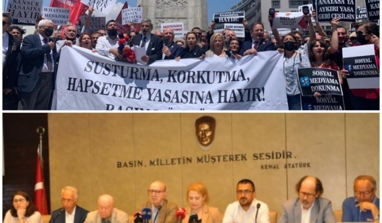 Basına Sansür Yasası Protesto Edildi