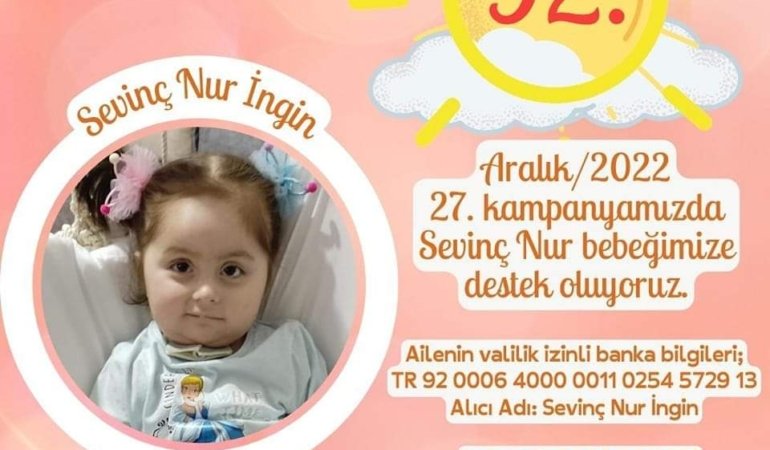 SMA’lı Bebek Sevinç Nur İNGİN Yardım Bekliyor!