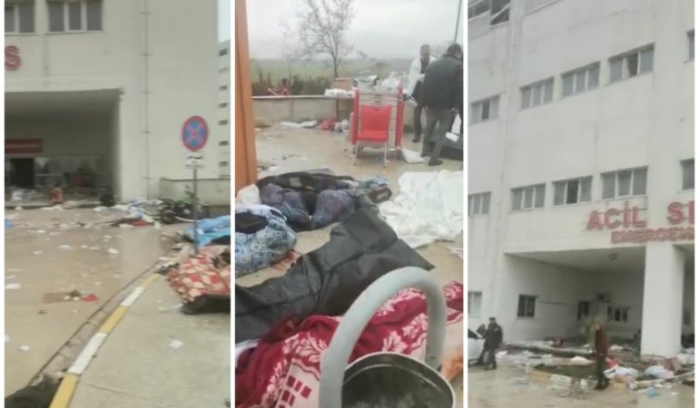 Hatay Şehir Hastanesi’nde Cenazeler Hastane Bahçesinde…