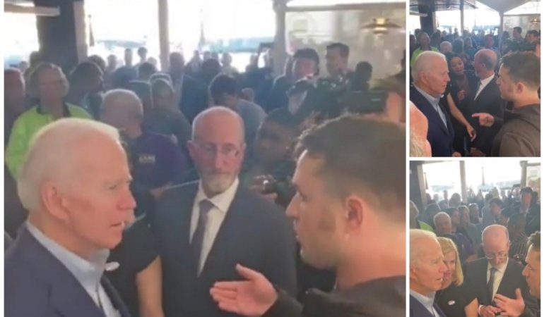 ABD Başkanı Joe Biden, Irak gazisi tarafından protesto edildi! “Elinizde masum insanların kanı var.”