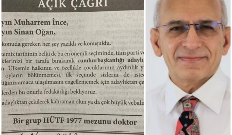 Prof. Dr. Ahmet SALTIK, Muharrem İNCE ve Sinan OĞAN’a Çekilme Çağrısı Yaptı!
