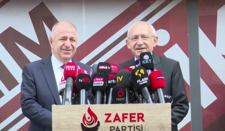 Cumhurbaşkanı Adayı Kemal KILIÇDAROĞLU, Zafer Partisi Lideri Ümit ÖZDAĞ İle Görüştü