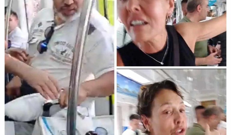 Marmaray’da SARIKLI ADAM, Tutacaklara Tutunan KADINDAN Kollarını İndirmesini İsteyince Olay Çıktı! Kadın, “Burası ATATÜRK’ün Türkiye’si” diye bağırdı, halk sarıklı adama tepki gösterdi!