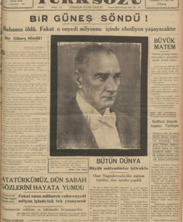 Türkiye Cumhuriyeti'nin kurucusu Büyük Önder Mustafa Kemal A