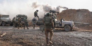 Israeli soldiers operate in the Gaza Strip