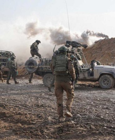 Israeli soldiers operate in the Gaza Strip