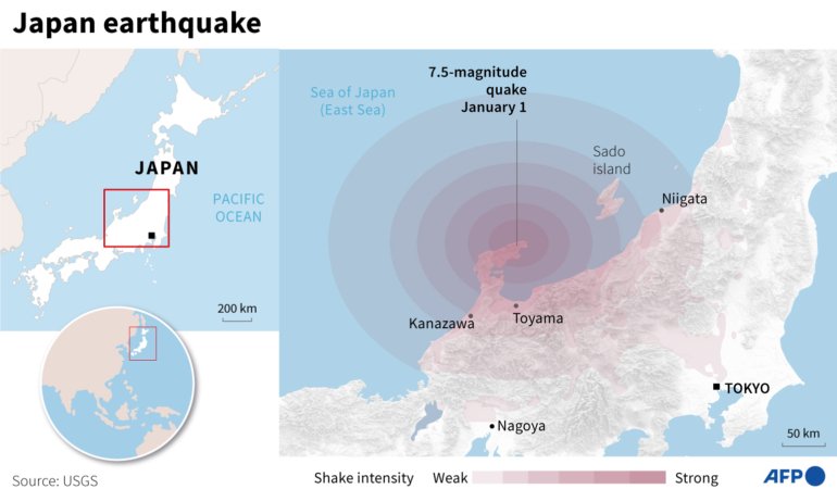 Japonya 2024’e 7.6 şiddetinde DEPREM’le girdi! TSUNAMİ Güney Kore’ye ulaştı!