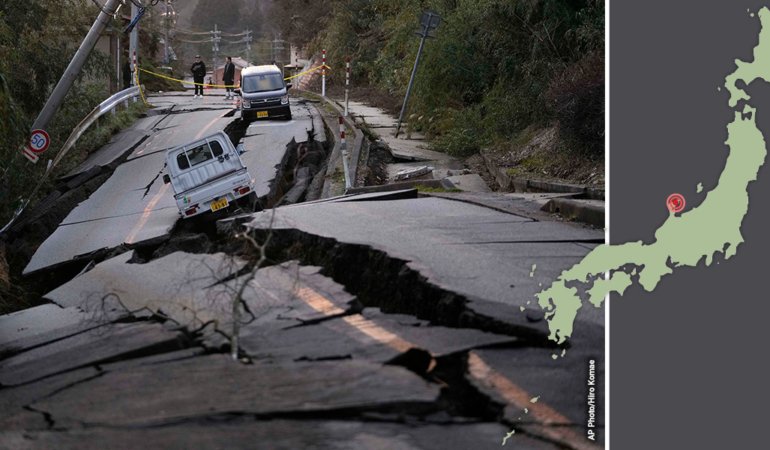 Japonya’da yılbaşında meydana gelen Depremde hayatta kalanlar, yardım arıyor