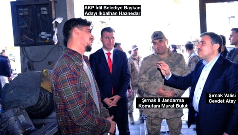 Şırnak’ta Tümgeneral ile Vali, AKP’li Belediye Başkan adayına destek turuna çıktı