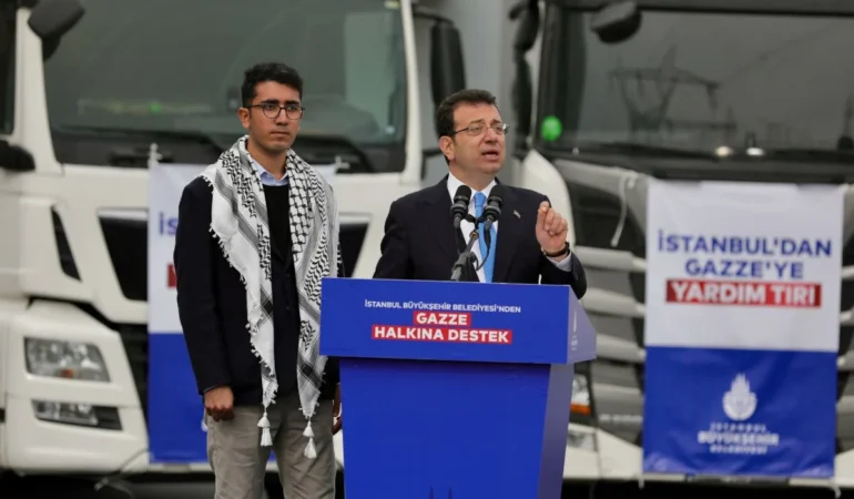 İBB Başkanı EKREM İMAMOĞLU, Gazze’ye yardım gönderdiklerini açıkladı, iktidarı eleştirdi: Filistin’de mazlumlar inim inim inlerken…