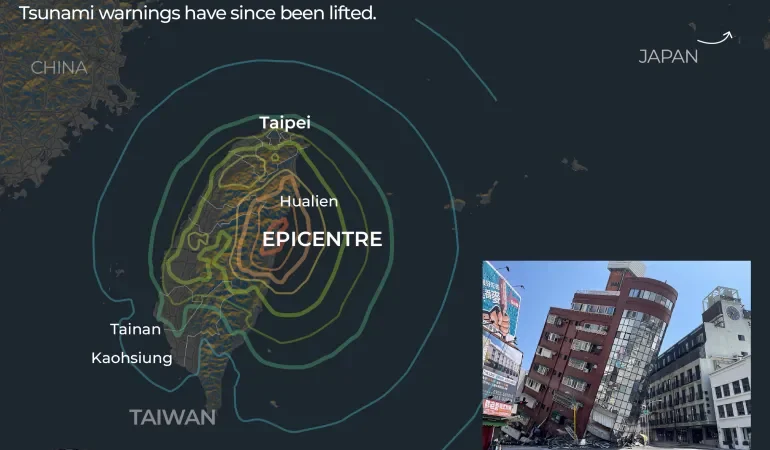 Tayvan’da 7,2 büyüklüğünde deprem! Bölgede son 25 yılın en büyük depreminde ölü sayısı artıyor