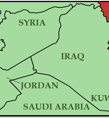 Israel to Iran map red 3