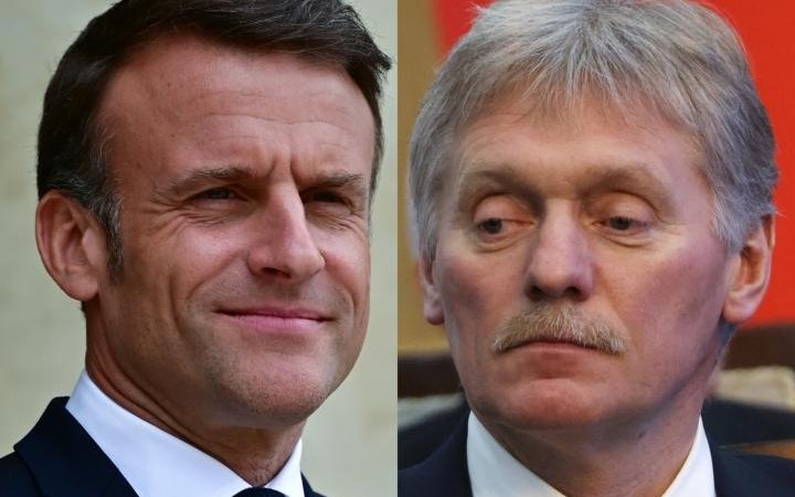 emmanuel-macron-y-dmitri-peskov-en-sendas-imagenes-de-archivo