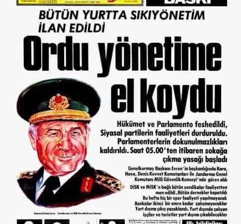 Bugün günlerden 12 Eylül..