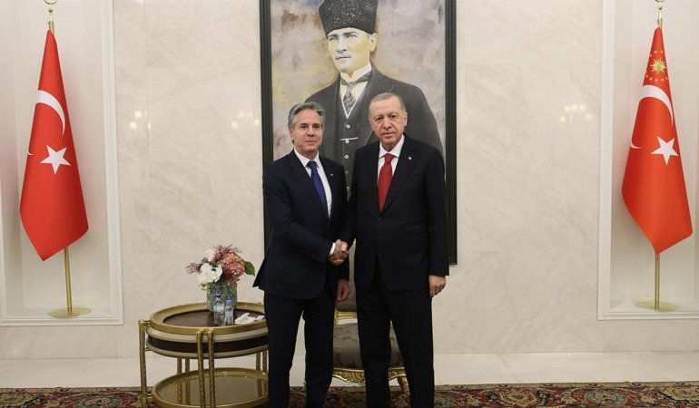 Cumhurbaşkanı Erdoğan, ABD Dışişleri Bakanı Blinken’la görüştü
