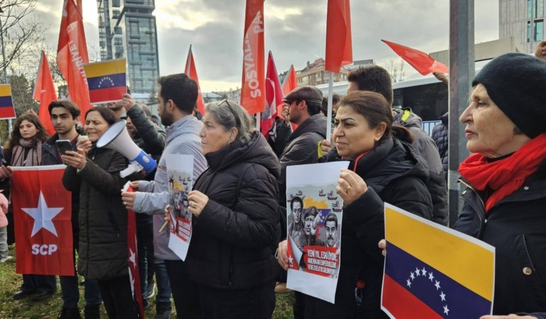 Türkiye’de SCP, HKP, Emek örgütleri Maduro’nun ABD tarafından kaçırılmasını protesto etti!