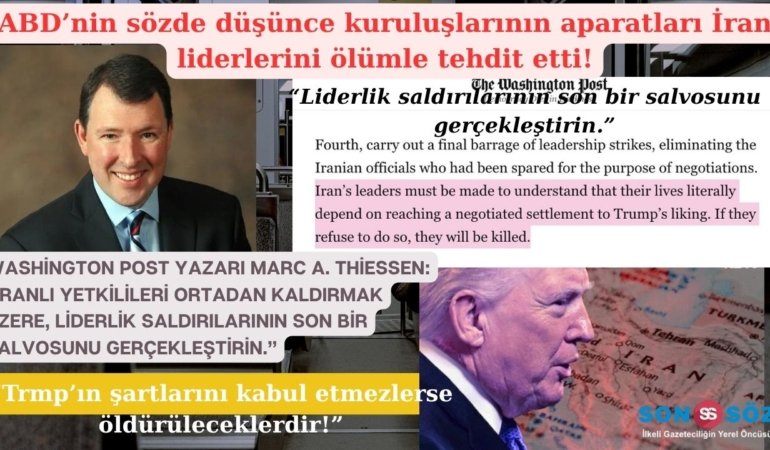 Washington Post yazarı Marc Thiessen, İran delegasyonunun  Trump’ın istediği çözüme gitmemeleri halinde öldürülmelerini önerdi! ABD’de sözde düşünce kuruluşlarının savaş ve ölüm tehditleri…