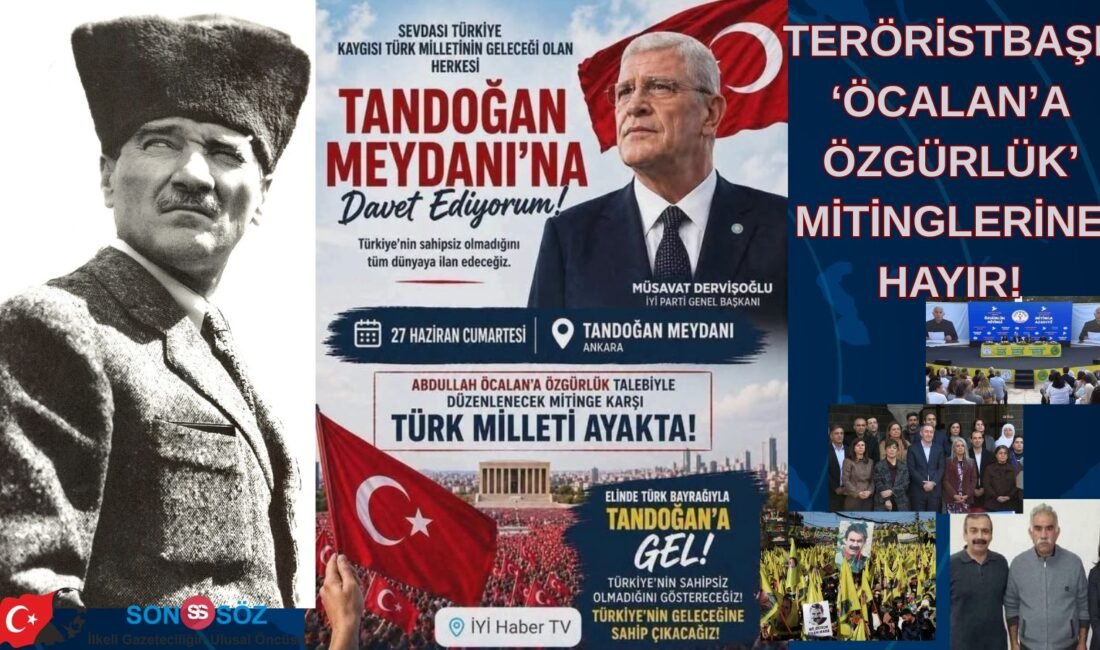 Bölücü terör örgütü PKK lideri Abdullah Öcalan’a “özgürlük” talebiyle DEM