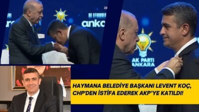 Haymana Belediye Başkanı Levent Koç, bugün CHP’den istifa etti. Koç,