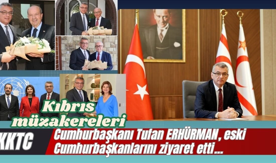 KKTC Cumhurbaşkanı Erhurman, Kıbrıs sorunuyla ilgili çalışmalar hızlanırken selefleriyle bir