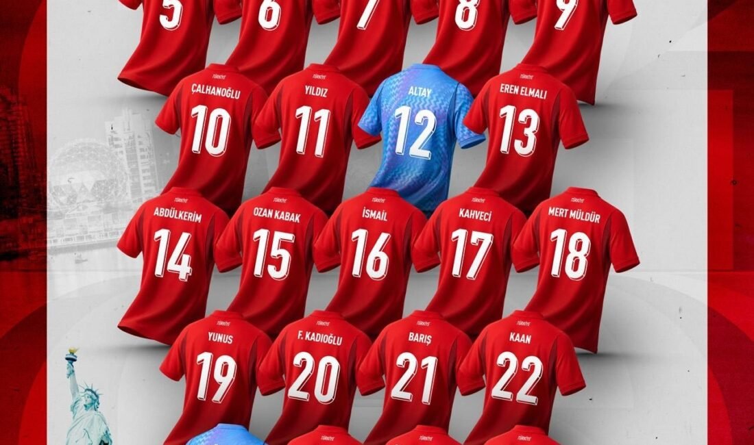 A Milli Futbol Takımımızın, Dünya Kupası’nda giyeceği forma numaraları belli