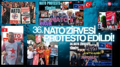 36. NATO Liderler Zirvesi’nin ilk gününde Ankara’da yapılan protesto gösterilerinde