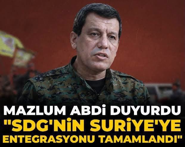 Sihirli cümle yine, ‘SİLAH BIRAKMA, BARIŞ, DEMOKRASİ VE ENTEGRASYON’dur…” YPG/SDG,