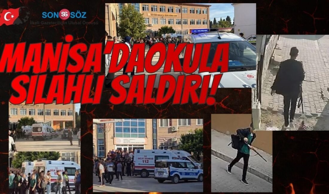 Manisa Turgutlu’da İnci Üzmez Mesleki ve Teknik Anadolu Lisesi önünde