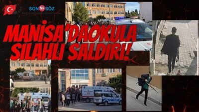 Manisa Turgutlu’da İnci Üzmez Mesleki ve Teknik Anadolu Lisesi önünde