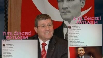 Karaman'ın 6 yıl önce de aynı paylaşımı yeniden paylaştığı mesajda