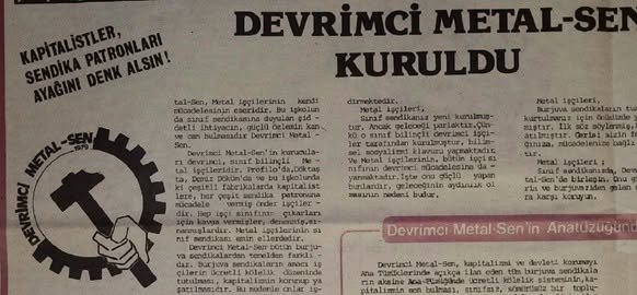 12 Eylül 1980 darbesinden sonra DİSK ve bağlı sendikalar dışında