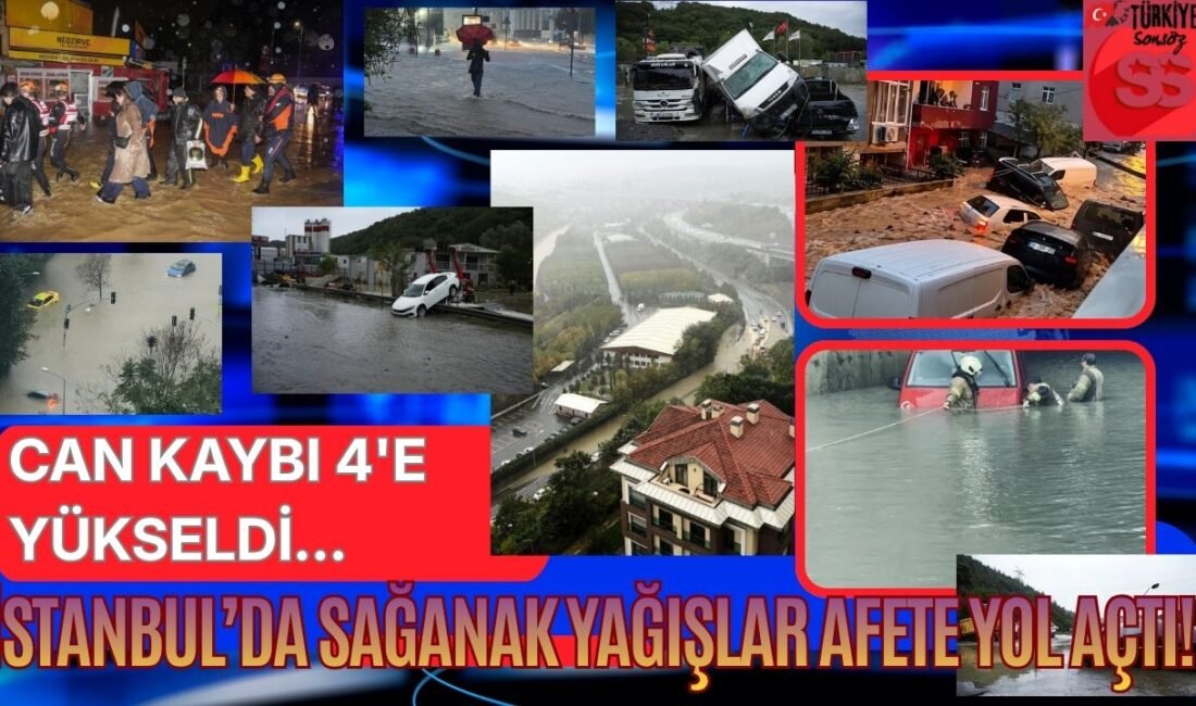 Türkiye'nin en kalabalık şehri İstanbul'da günlerdir süren şiddetli yağışlar afete