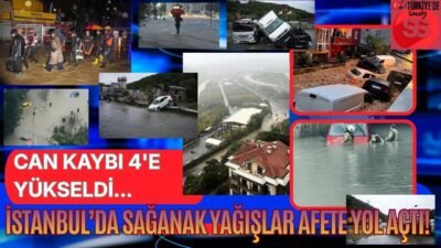 Türkiye'nin en kalabalık şehri İstanbul'da günlerdir süren şiddetli yağışlar afete