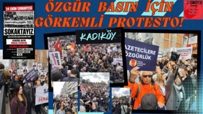 ÖZGÜR BASIN için görkemli protesto!